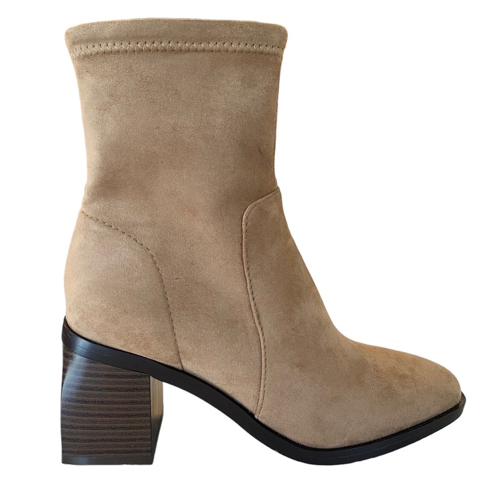 ANNE KLEIN iflex Akastrio Faux Suede Midi Block Heel Dress Boot